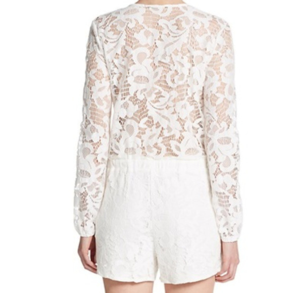 COPY - BB Romeo & Juliet Couture White Lace Romper - Picture 5 of 6